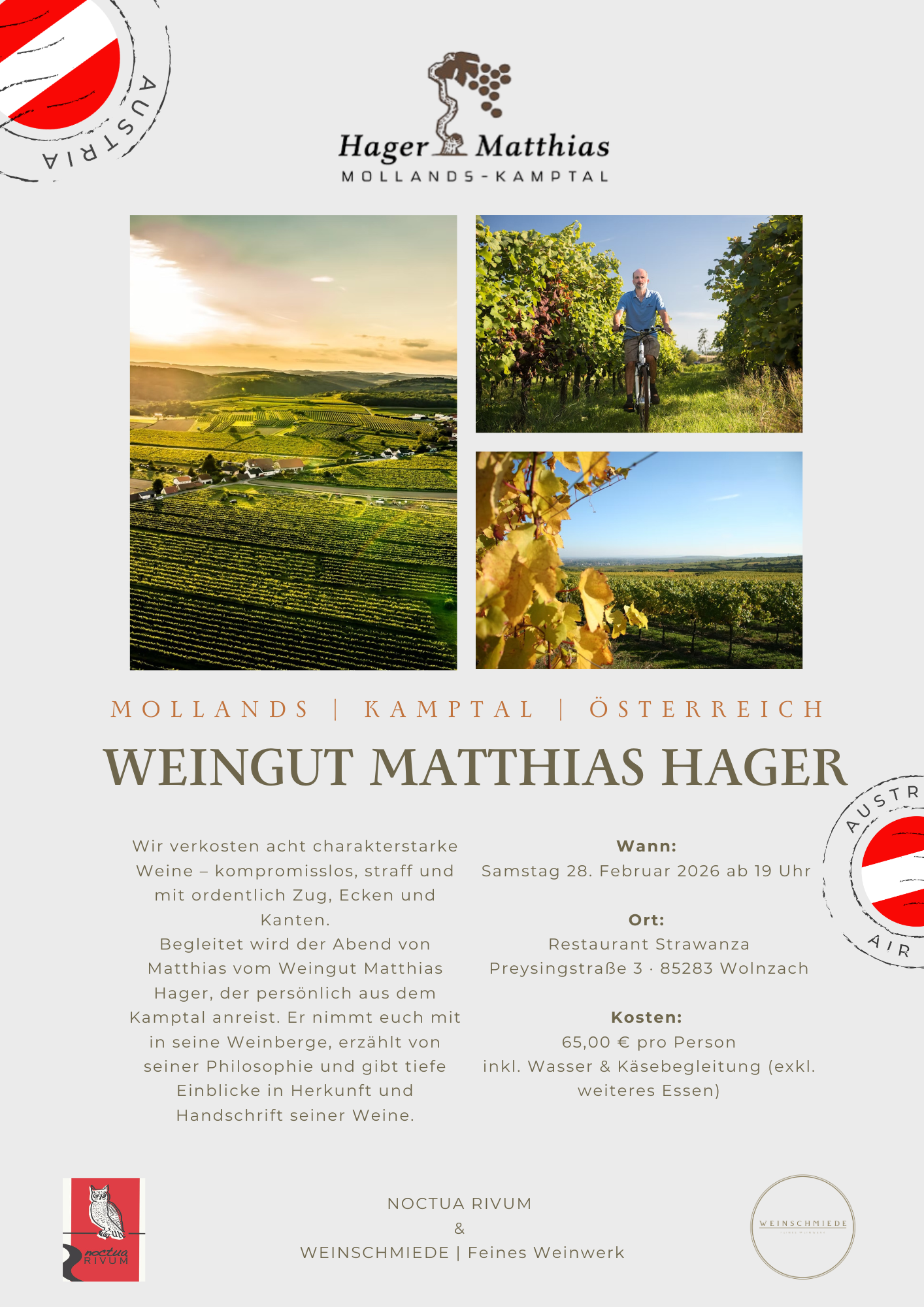 Weinabend mit Matthias Hager | 28. Februar 2026 | Restaurant Strawanza